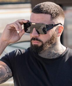 SHEIN 1pc Large Frame One-Piece Men's Fashion Glasses