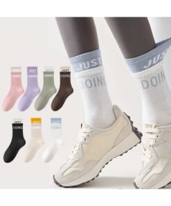 SHEIN 5pairs Women's Versatile And Fashionable Sports Socks, Grip Socks, For Gym