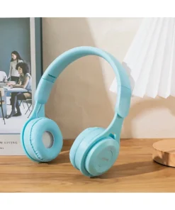 AXNEN BT Headphones Over-Ear, Foldable Lightweight Wireless Headphones Hi-Fi Stereo, Bass Adjustable Headset(blue)