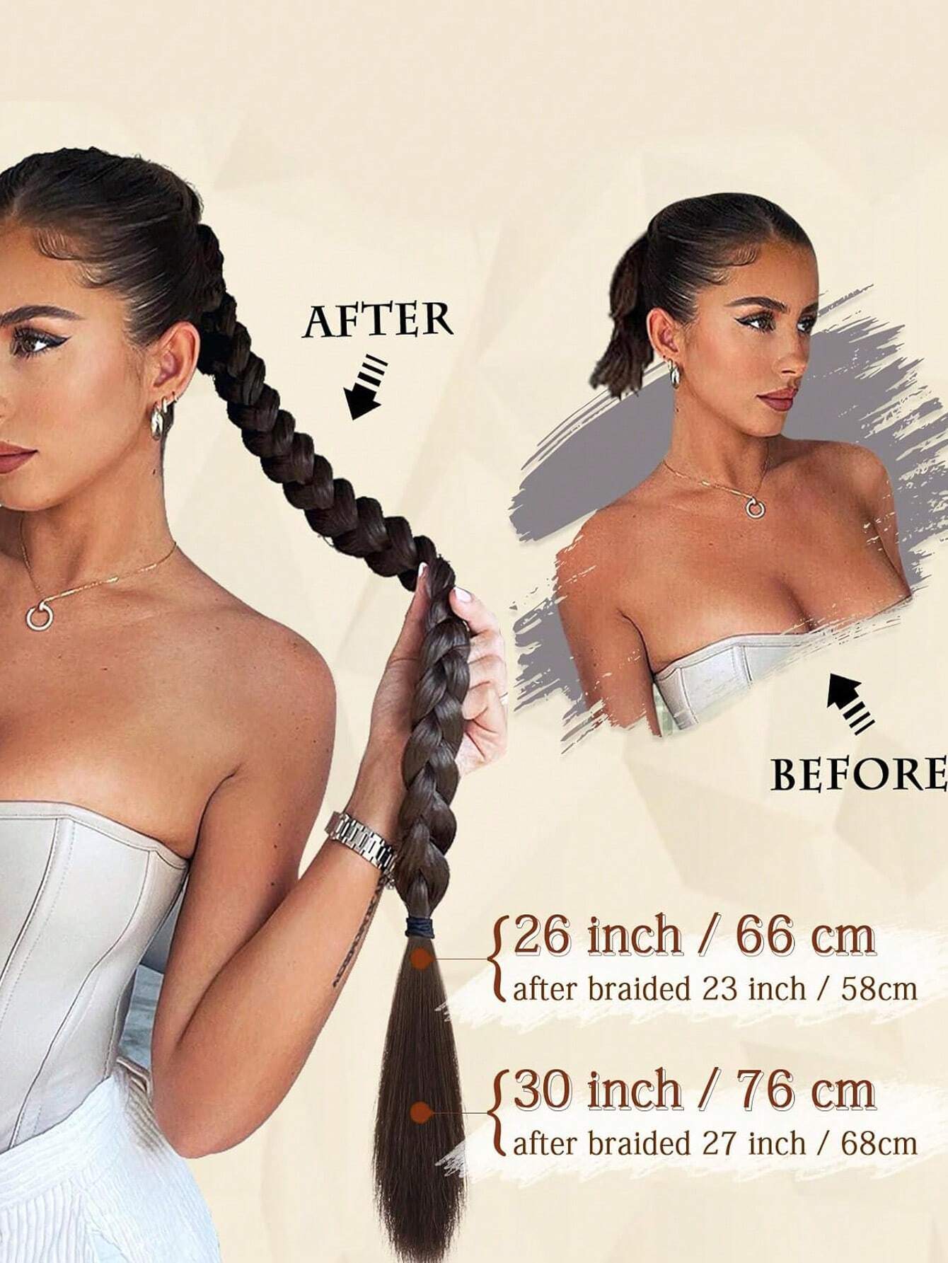 SHEIN 1pc Long Ponytail Hair Extensions - الصورة 6