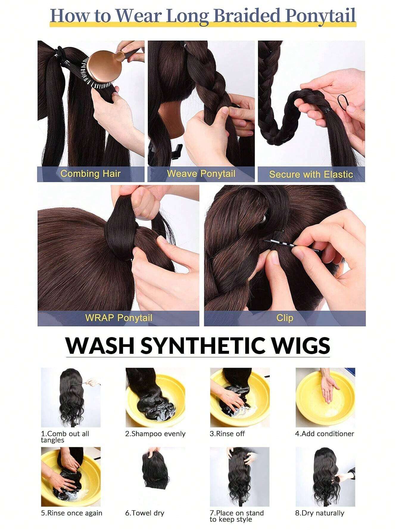 SHEIN 1pc Long Ponytail Hair Extensions - الصورة 9