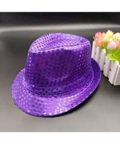 SHEIN Adults' & Kids' Jazz Hat For Stage Performance (Purple)