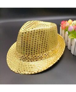 SHEIN Adults' & Kids' Jazz Hat For Stage Performance (Gold)