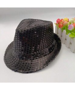 SHEIN Adults' & Kids' Jazz Hat For Stage Performance (Black)