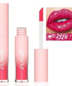 DUNUF 18 Color Diamond Lipstick & Lip  Gloss (02)