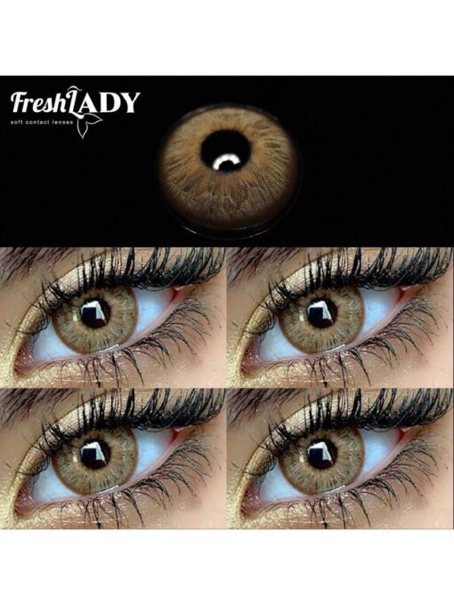 SHEIN FRESH LADY Random Color Giveaway Freshlady Leopard Brown Colored Contact Lenses 1 Year Disposable