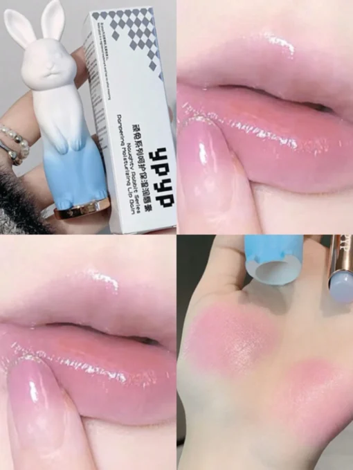 SHEIN Rabbit Lipstick Color Changing Lip Balm Moisturizing (Peach)