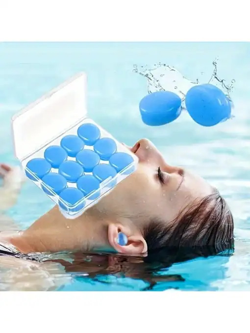 SHEIN 12-Piece Swimming Earplugs