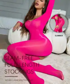 SHEIN 1 Piece Of New Sexy Shiny Jumpsuit (Wine Red)