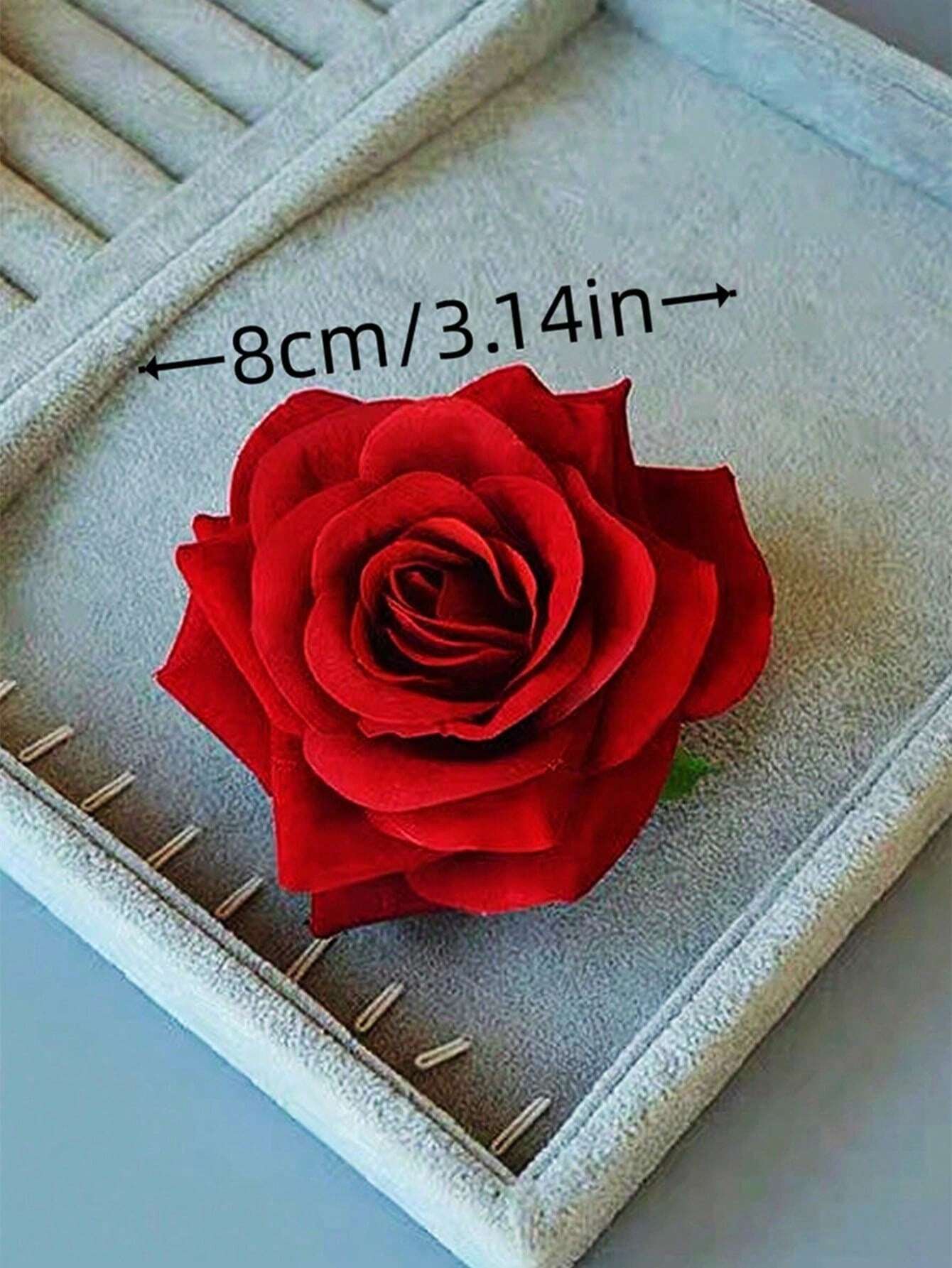 SHEIN 1pc Fashionable Sweet And High-Grade Simulation Rose Flower - الصورة 3