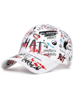 SHEIN 1pc Men Graffiti Letter Print Baseball Cap, Outdoor Adjustable Sun Protection Casual Hat