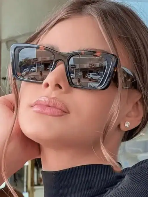 SHEIN 1pc Square Women Fashion Eyeglasses
