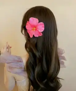 SHEIN 1pc Stereoscopic Adonis Flower Design Hair Clip, Elegant & Side Hairpin For Women (Pink)