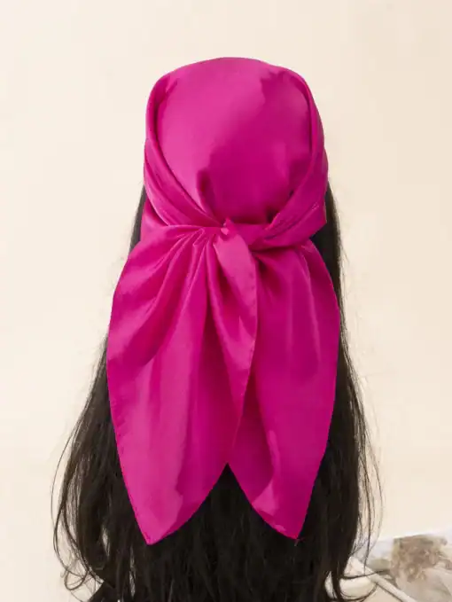 SHEIN 1pc Stylish Classic Soft Minimalist Solid Bandana Fashion Head Scarf Bandana