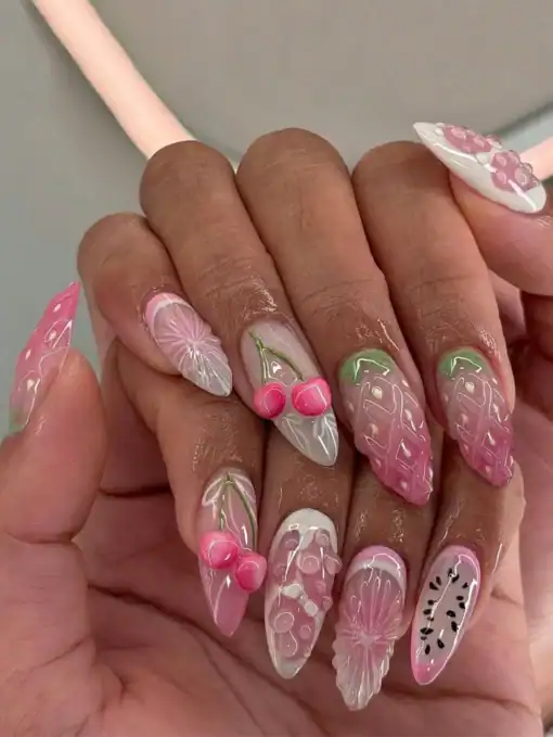 SHEIN 24pcs Minimalistic Medium Length French Fake Nails