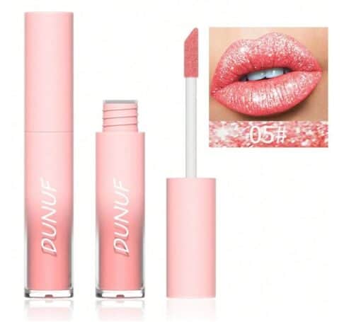 DUNUF 18 Color Diamond Lipstick & Lip  Gloss (05)