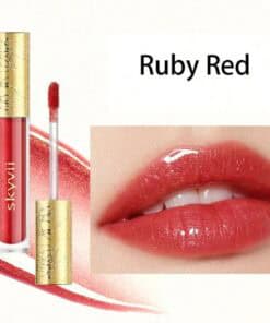 SHEIN Shiny Pearl Gloss, Waterproof, Long-Lasting, Hydrating Lip Gloss (Ruby Red)