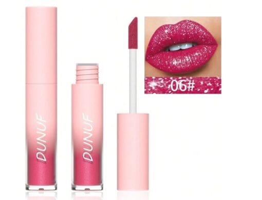 DUNUF 18 Color Diamond Lipstick & Lip  Gloss (06)