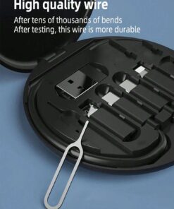 Alternative view of SHEIN USB Adapter Phone Holder Stand, Storage Case (Black)