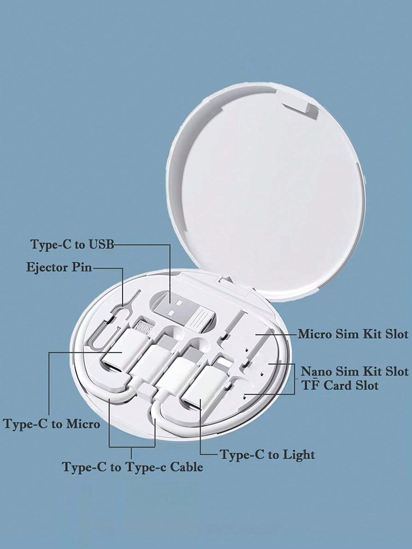 SHEIN USB Adapter Phone Holder Stand, Storage Case (Pink) - الصورة 7