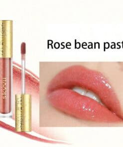 SHEIN Shiny Pearl Gloss, Waterproof, Long-Lasting, Hydrating Lip Gloss (Rose Bean Paste)