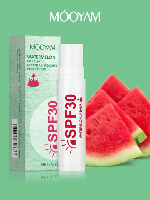 SHEIN 1pc Anti-Crack Watermelon Lip Balm