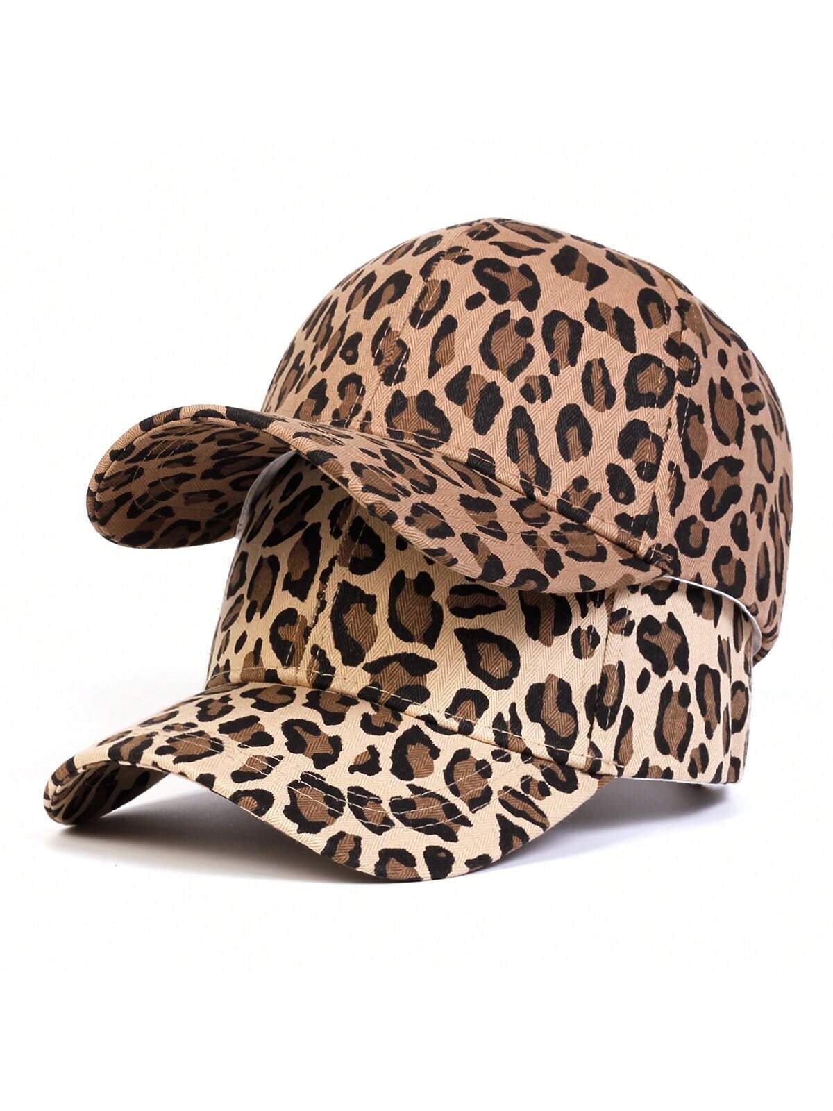 SHEIN 1pc Women Leopard Print Baseball Cap