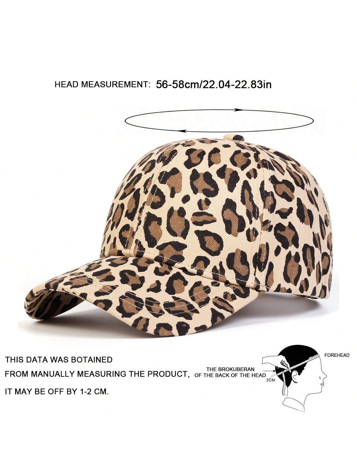SHEIN 1pc Women Leopard Print Baseball Cap - الصورة 2