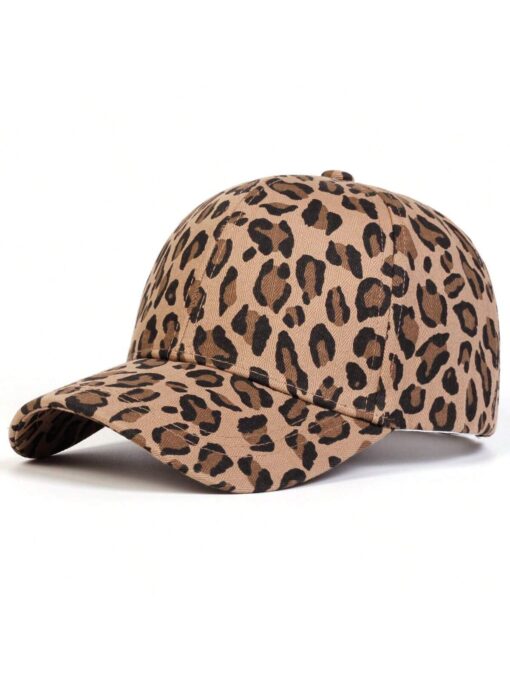 SHEIN 1pc Women Leopard Print Baseball Cap