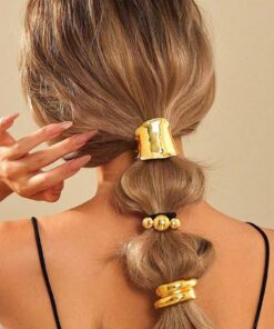 SHEIN 3pcs Geometric Design Metal Hair Ties