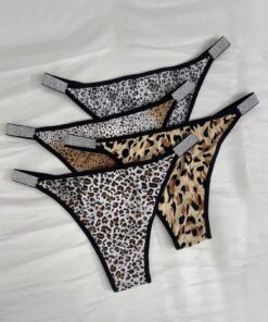 Alternative view of SHEIN 4 Pairs Solid Color Patchwork Simple Casual Panties