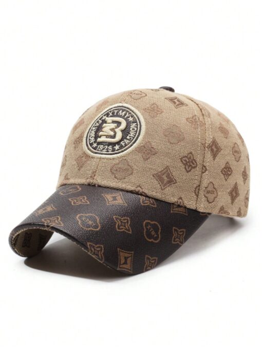 SHEIN A Men's Embroidered Letter Color - Blocking Baseball Cap