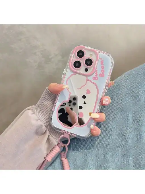 SHEIN Dog A Puppy Women Mirror Phone Case