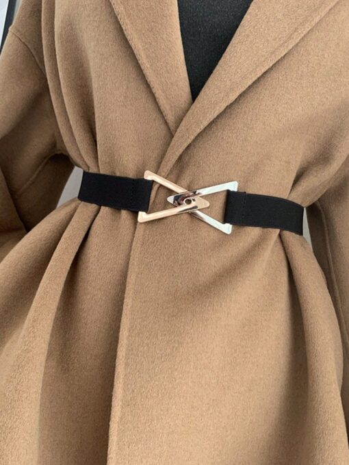 SHEIN Elegant 1pc Women Symmetrical Buckle Elastic Belt