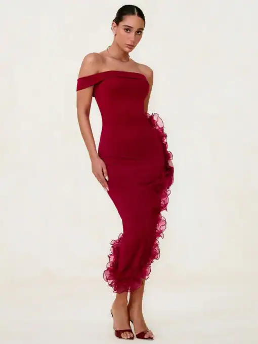 SHEIN Asymmetrical Off Shoulder Dress
