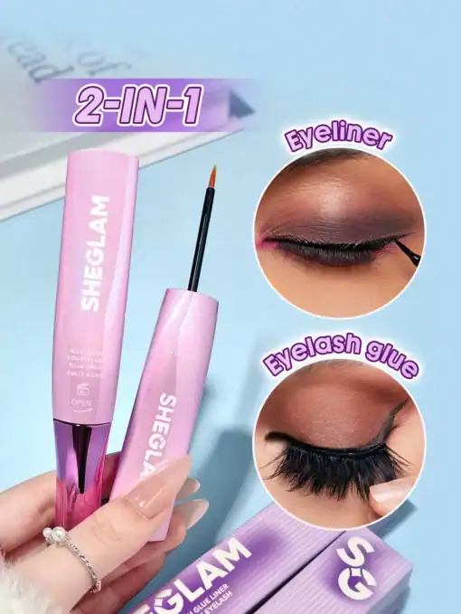 SHEGLAM All Eyes On You Eyelash Black 2 In 1 Liquid Eyeliner