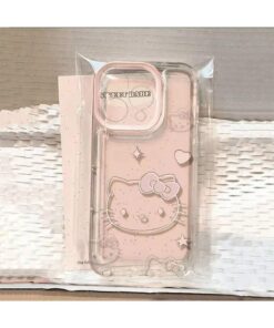 Alternative view of SHEIN 1pc Happy Hello Kitty Pink Big Face Phone Case