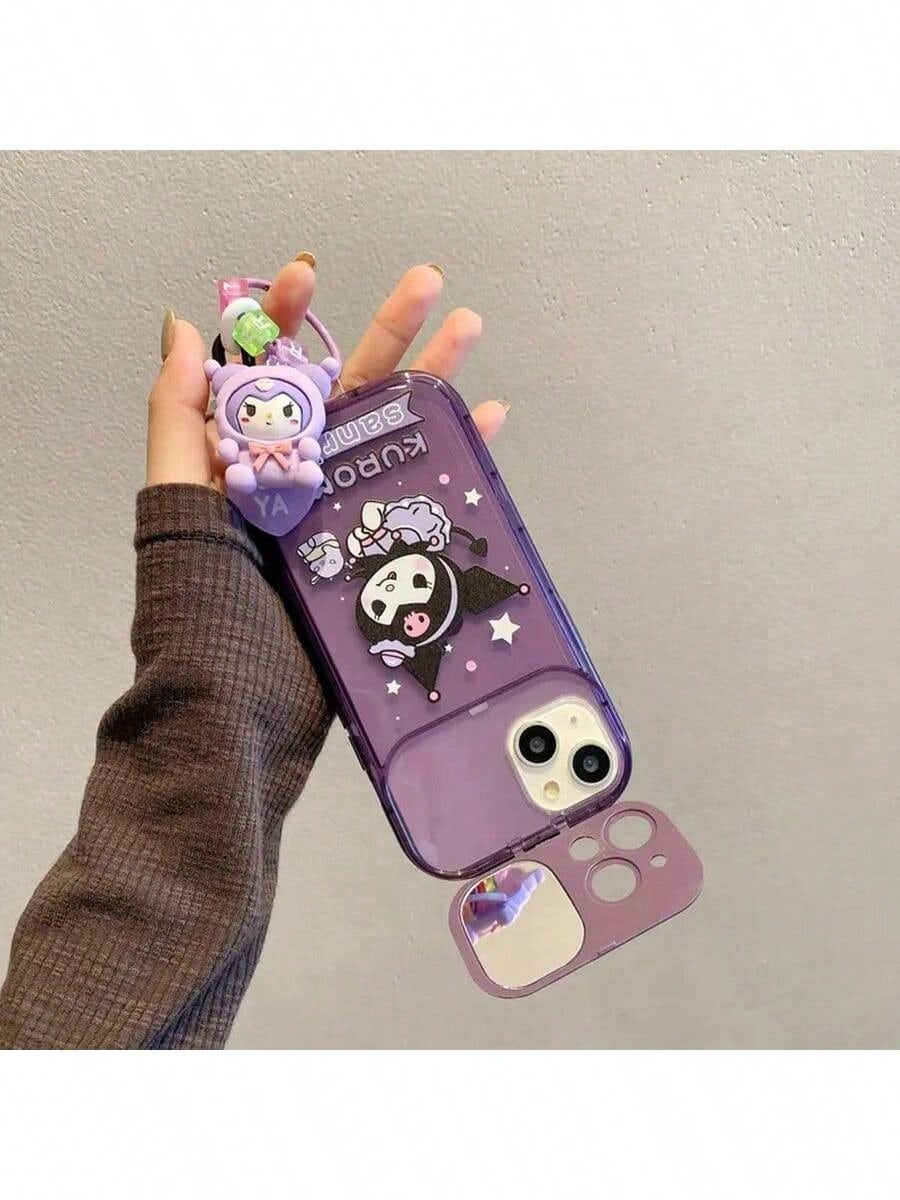 SHEIN Sanrio Sanrio Cartoon Cute Kuromi Apple Phone Anti Drop