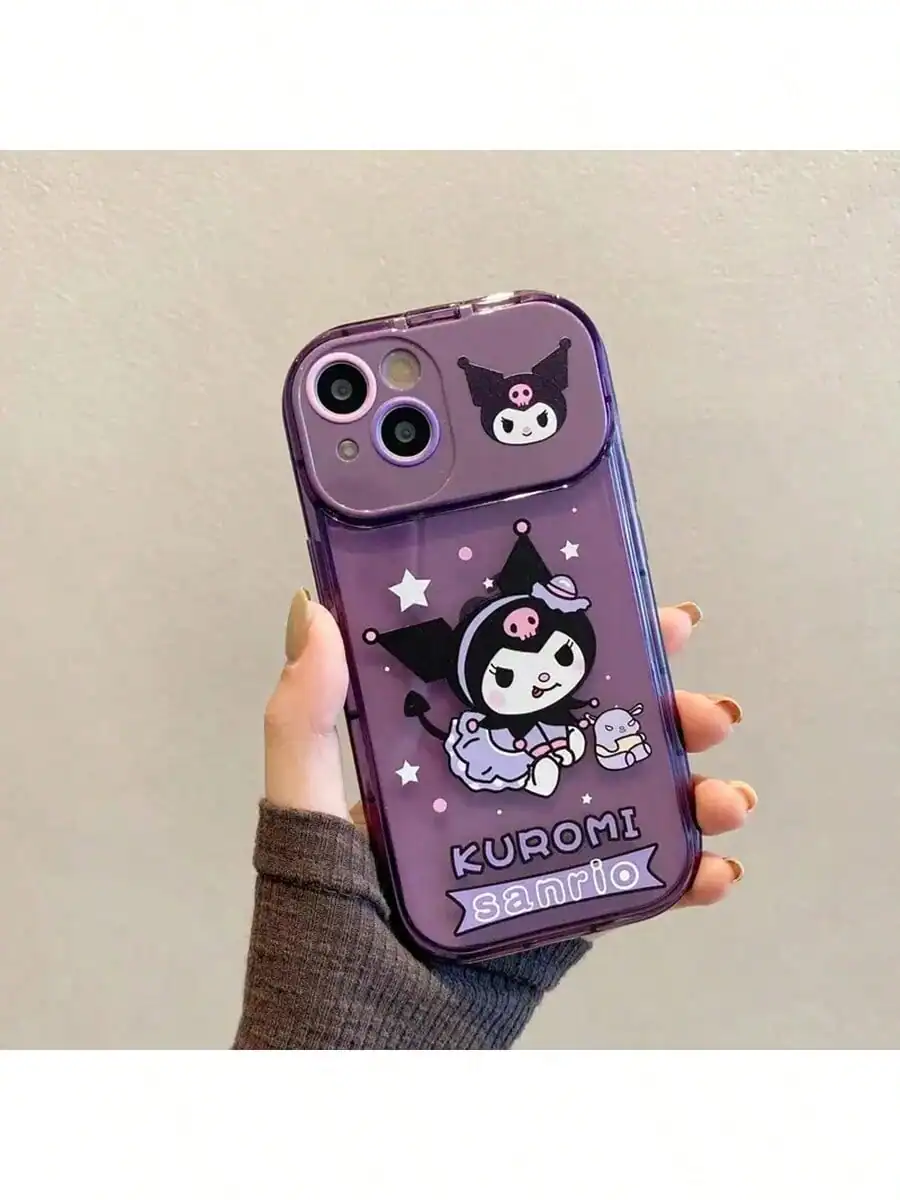 SHEIN Sanrio Sanrio Cartoon Cute Kuromi Apple Phone Anti Drop - الصورة 3