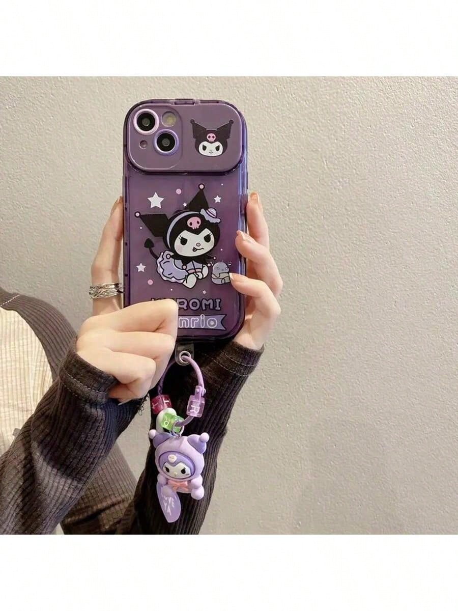 SHEIN Sanrio Sanrio Cartoon Cute Kuromi Apple Phone Anti Drop - الصورة 7