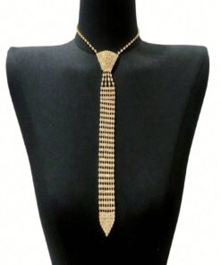 SHEIN Fashion Elegant Crystal Bowtie Necklace