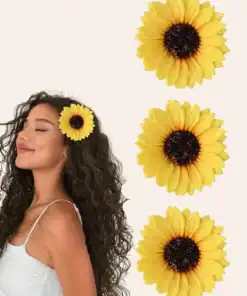 SHEIN Casual Beach Boho Sunflower Hair Clips