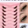 SHEIN 7 Pairs Half Lashes False 15mm Cat Eye Look Tail Elongated Lashes