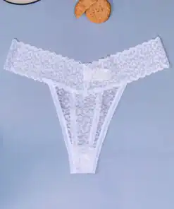 SHEIN 7pcs/Set Women Leopard Print Low Waist Lace Thong Panties, Sexy