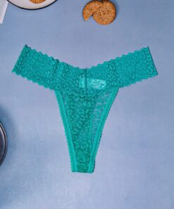 SHEIN 7pcs/Set Women Leopard Print Low Waist Lace Thong Panties, Sexy