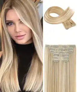 SHEIN Clip Style Hair Extension With 16 Clips To Synthesize