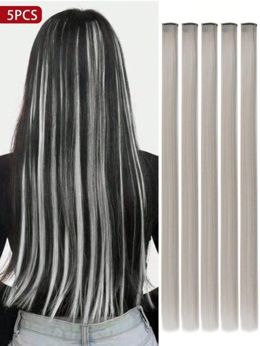 SHEIN 5 PCS Clip In Hair Extensions 20 Inch