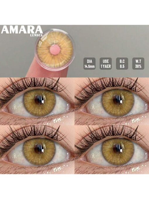 AMARA Colored Pupils For Eyes Natural Blue Eye Contact Lenses