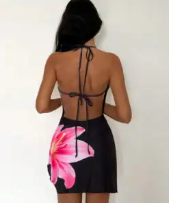 SHEIN EgrlEra Floral Printed Women Sexy 1-Piece Swimsuit