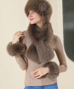 SHEIN Winter Chic Scarf Cuffs Headband Set